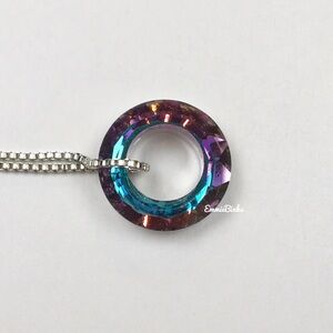 New Aurora Borealis Australian Crystal Ring Pendant Necklace